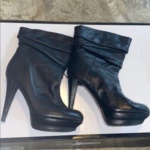 Black leather Jessica Simpson ankle boots